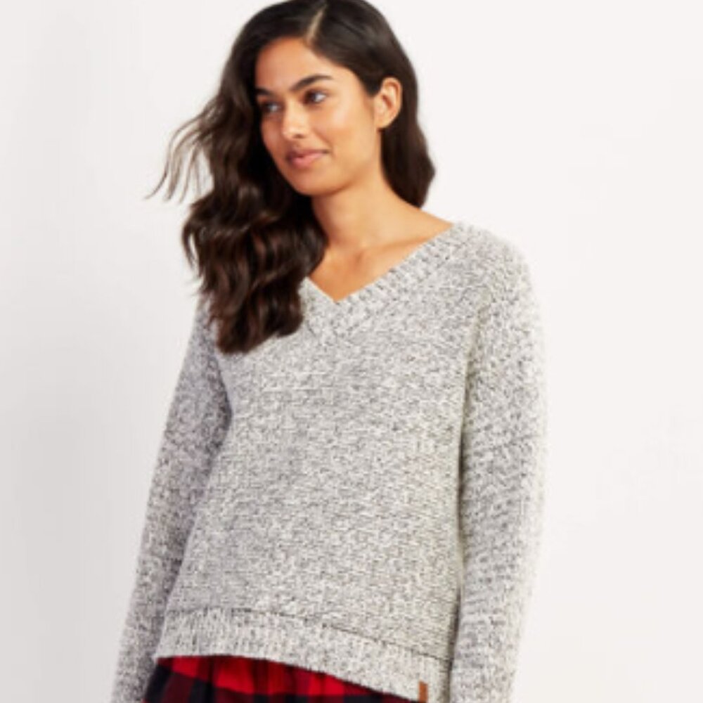 Roots Snowy Fox V Neck Sweater